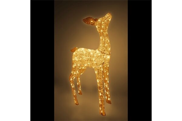 Deko Hirschfigur, Acryl, LED, 104 x 62 x 28 cm