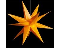 LED 3D Leuchtstern, 25 cm mit Timer (gelb)