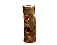 Holztunnel mit Löchern, 20 cm lang