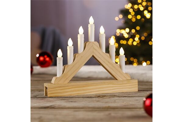  Mini-Lichterbogen, 7 LED-Kerzen, 21 x 3,5 x 18 cm