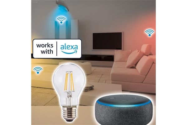  WLAN-LED-Lampe, E27, 7W, für Sprach- u. App-Steuer