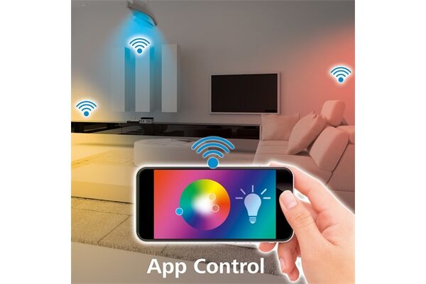  WLAN-LED-Lampe, E14, 5,5W, RGBW, für Sprach-/App-S