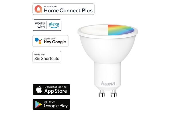  WLAN-LED-Lampe, GU10, 5,5W, RGBW, für Sprach-/App-