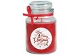  Bonbonglas Duftkerze Rose Weihnachten, 13 cm