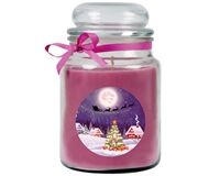 Bonbongglas Duftkerze Lavender Weihnachten, 16 cm (violett)
