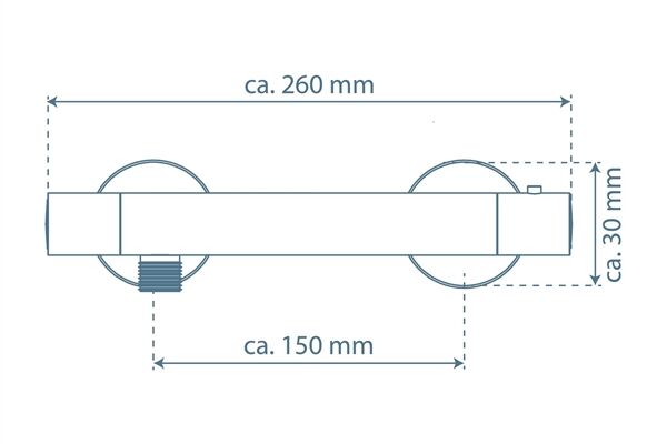  VICO Thermostat Duscharmatur, chrom