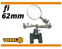 Dritte Hand Löthilfe mit Lupe 2,5x, Klemmen