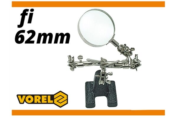  Dritte Hand Löthilfe mit Lupe 2,5x, Klemmen