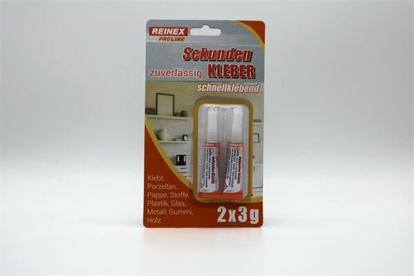  Sekundenkleber, 2 x 3 g, 2er Blister