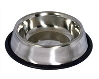 Hundenapf mit Gummiring, Edelstahl 0,45 L, Ø 14 cm