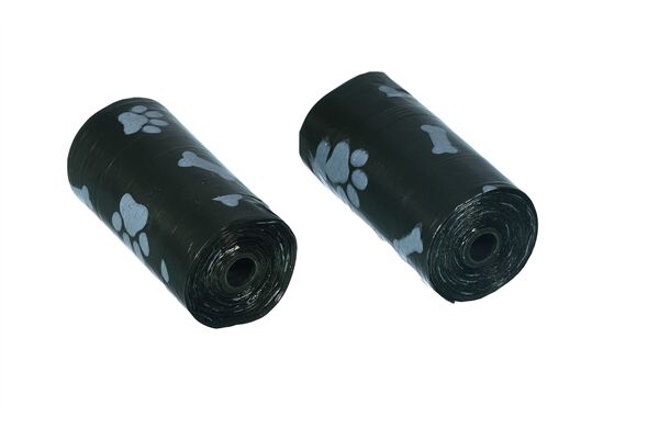  Hundekotbeutel 2 x 20 Beutel mit Pfotenmotiv