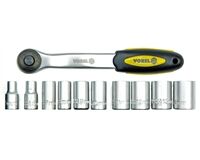 11 tlg. Umschaltknarren/ Steckschlüssel Set, 1/4"