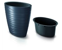 PROSPERPLAST Blumentopf MAZE Ø 58,5 x 38,5 cm (anthrazit)