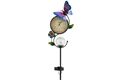  LED Solar Gartenstab, Thermometer, Schmetterling