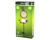 LED Solar Gartenstab, Thermometer, Fee