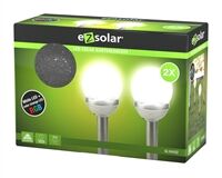 2er Set LED-Solar Wegeleuchte Material: Stahl + Cr