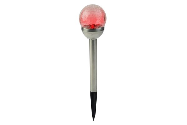  2er Set LED-Solar Wegeleuchte Material: Stahl + Cr