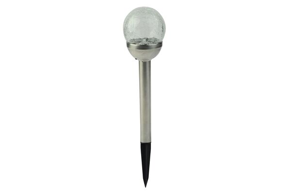  2er Set LED-Solar Wegeleuchte Material: Stahl + Cr
