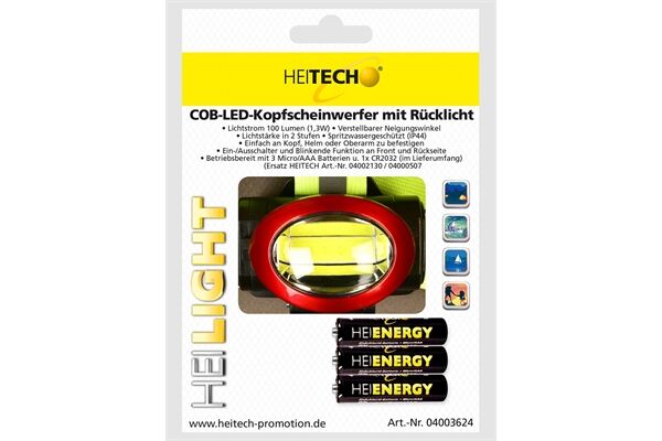  Kopfscheinwerfer mit Rücklicht, COB-LED