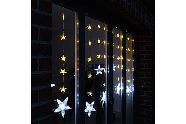  Lichtervorhang mit 138 LEDs WW und KW