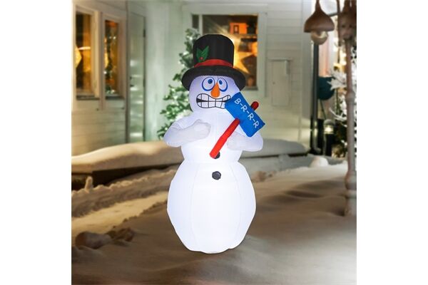  Bibbernder Schneemann, selbstaufblasend