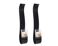 Wandkerzenhalter mit Glaskerzenhalter, 2er-Set