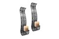  Wandkerzenhalter, silber, 2er-Set