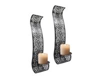 Wandkerzenhalter, silber, 2er-Set