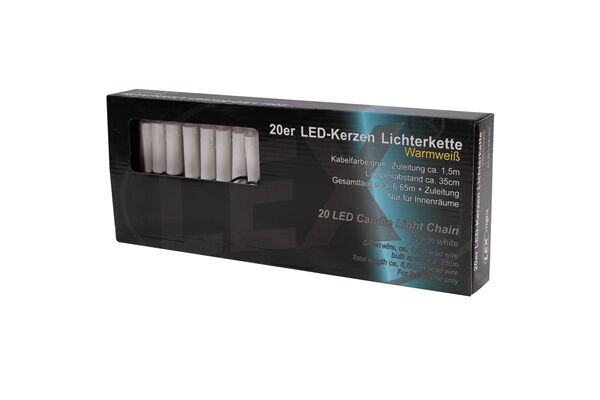  Lichterkette, 230 V, 20 LED WW, Innen