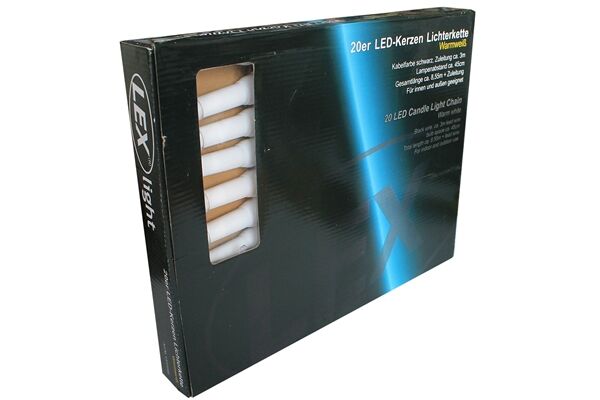  Lichterkette, 230 V, 20 LED WW, Aussen
