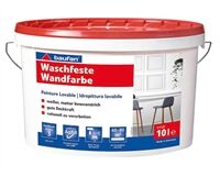 baufan Wandfarbe, waschfest, 10 L (weiß)