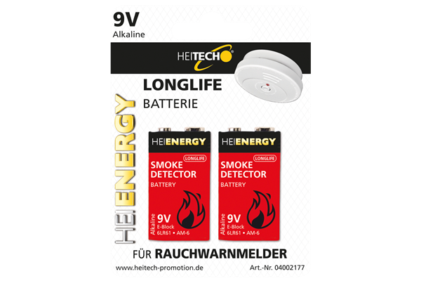 Alkaline 9 V Block, 2er-Pack