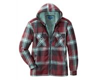 Thermojacke Galway, kariert, Gr. M (weinrot/schwarz/grau)