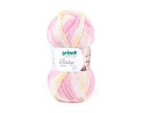 Strickwolle Baby color (rose-hellgrün-hellgelb-weiß)