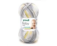 Strickwolle Baby color (mausgrau-stein-hellgelb-weiß)