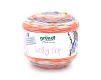 Strickgarn Lolly Pop (manderine-orange-zinn-weiß color)