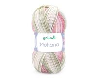 Handstrickgarn Mohana (grün-rosè-pink)