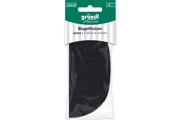  Bügelflicken Jeans, 2 Stück, sw