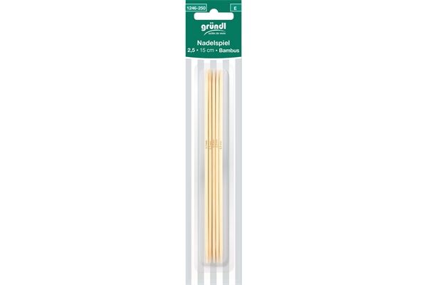  Nadelspiel Bambus 2,5 mm, 15cm