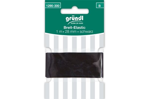  Breit-Elastic Gummiband, 28 mm x 1 m, sw