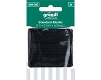 Standard-Elastic Gummiband, 5 mm x 5 m, sw (schwarz)