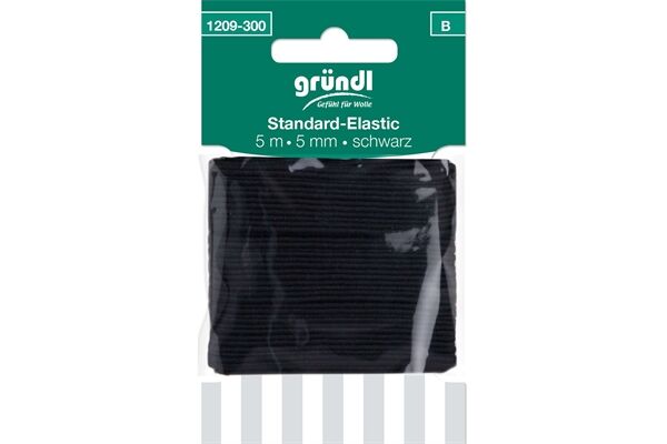  Standard-Elastic Gummiband, 5 mm x 5 m, sw