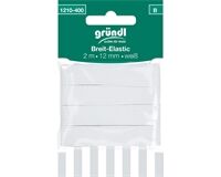 Breit-Elastic Gummiband, 12 mm x 2 m, ws (weiß)