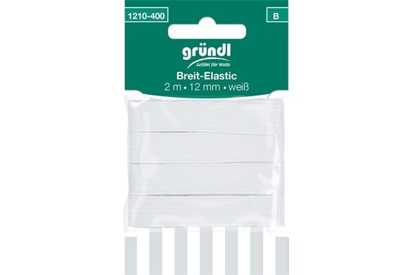  Breit-Elastic Gummiband, 12 mm x 2 m, ws