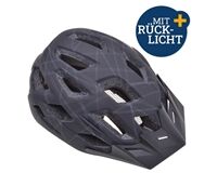 Filmer Fahrradhelm mit Rücklicht Größe M (schwarz)