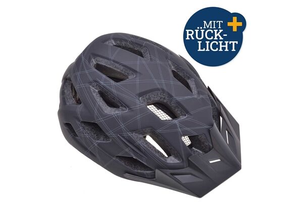 Filmer Fahrradhelm mit Rücklicht Größe M