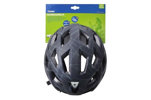 Filmer Fahrradhelm mit Rücklicht Größe M
