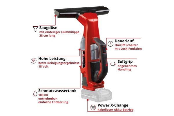 Einhell Akku-Fensterreiniger, Brillianto