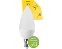 LED SMD C35 E14 4,9 W 470 lm WW Switch DIM