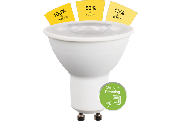  LED GU10 4,7W 345 lm WW 36° Switch DIM